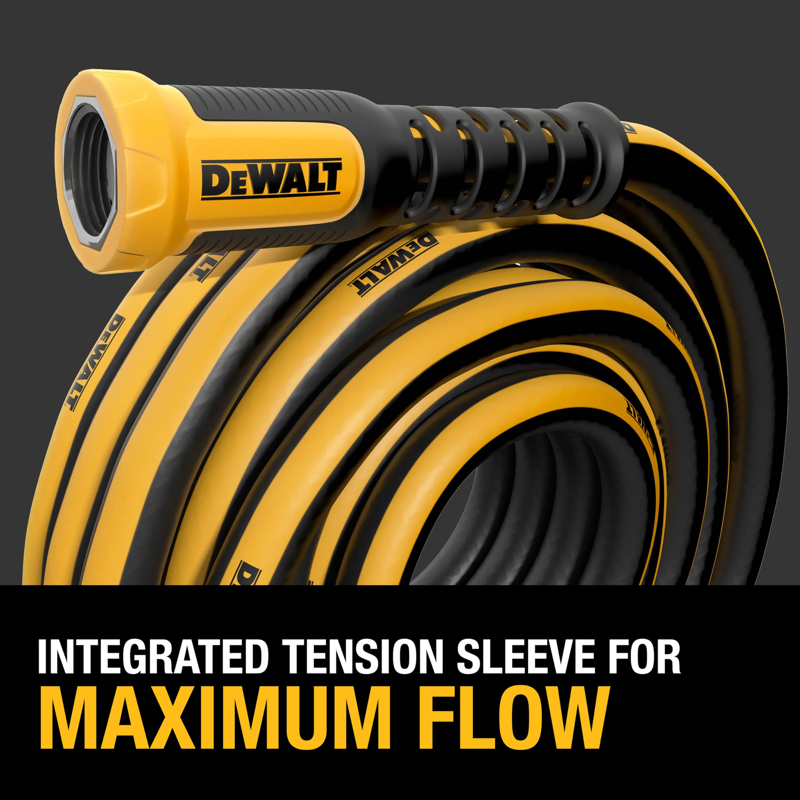 DEWALT easy-grip collars enable tool-free attachment.