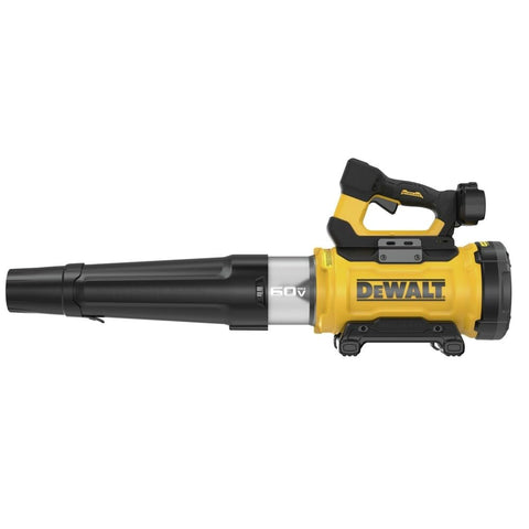 DEWALT Shell DW 60V Premium Blower in yard use clearing leaves and debris