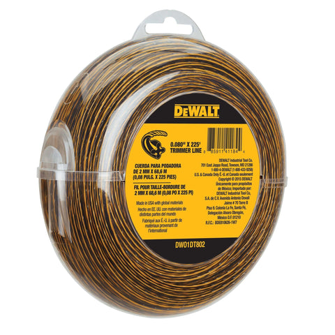DEWALT line compatibility with single and dual-line weed eaters.