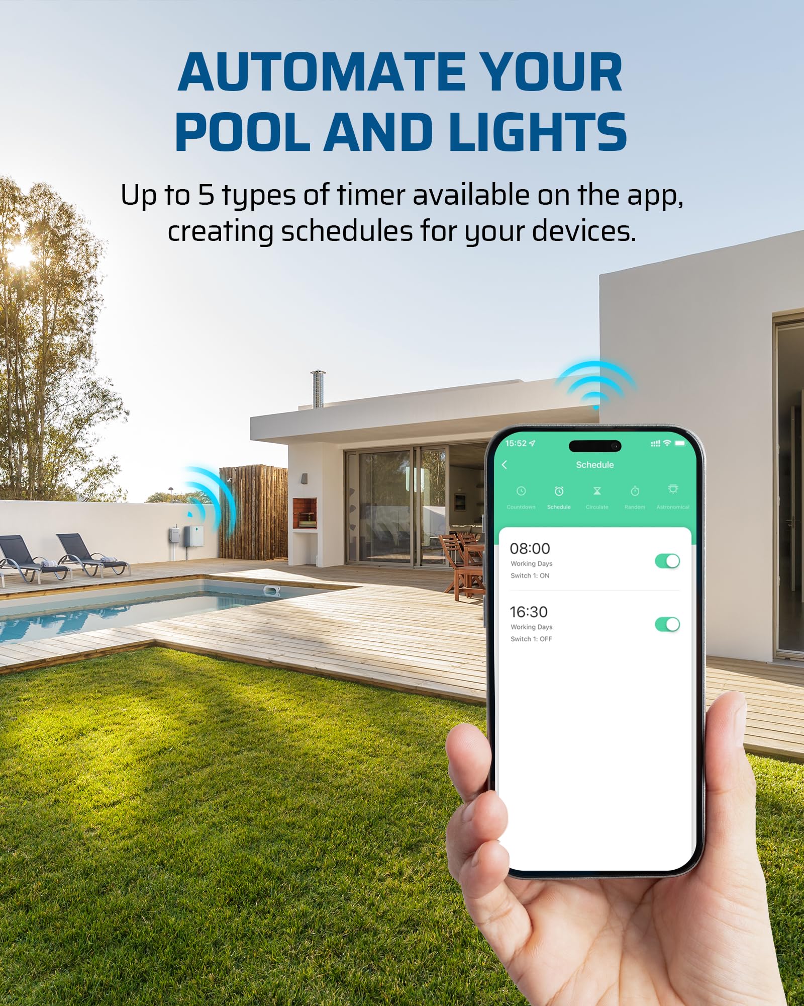 DEWENWILS timer compatible with water heaters, spas, irrigation