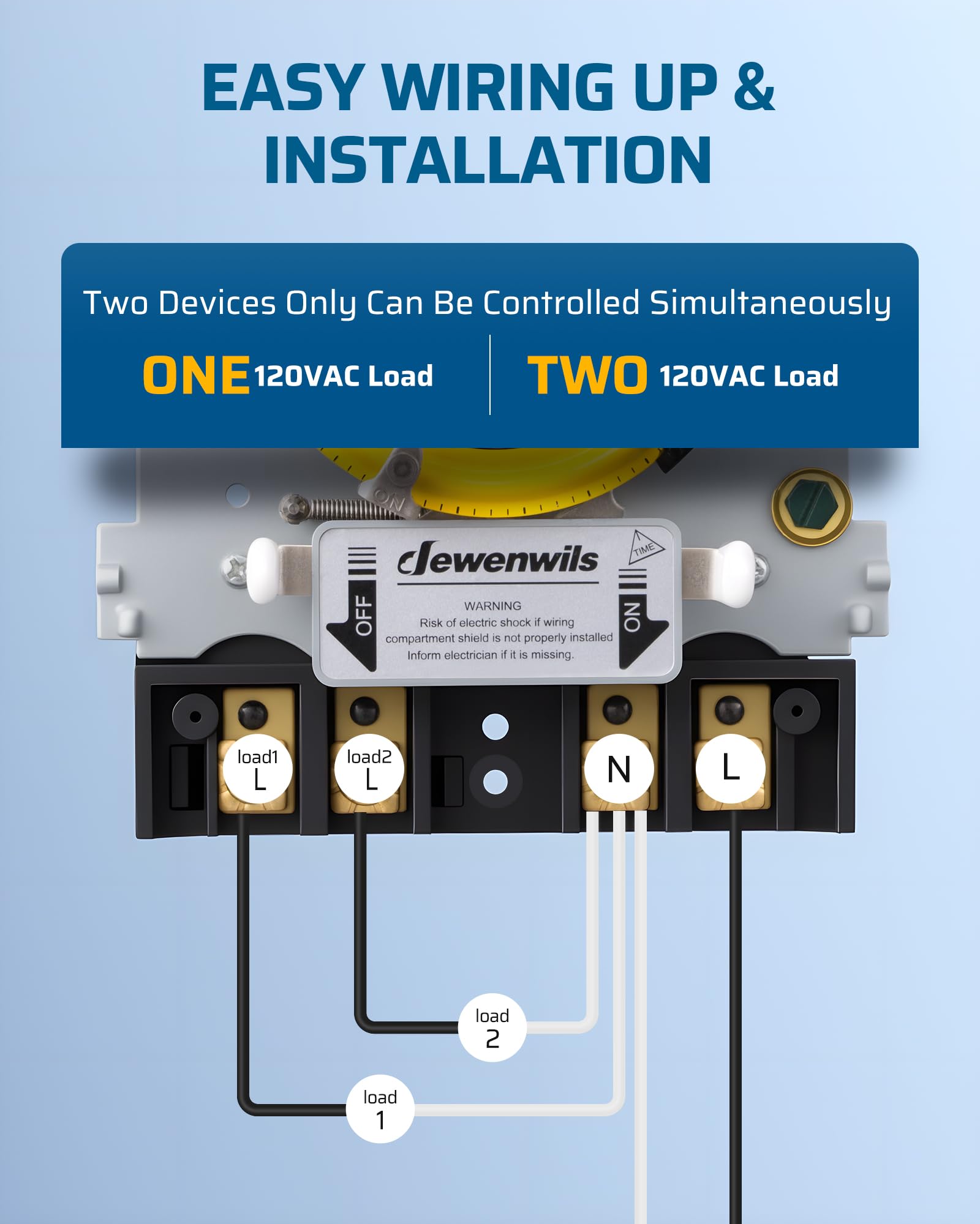 DEWENWILS ETL-listed timer for safe, certified operation