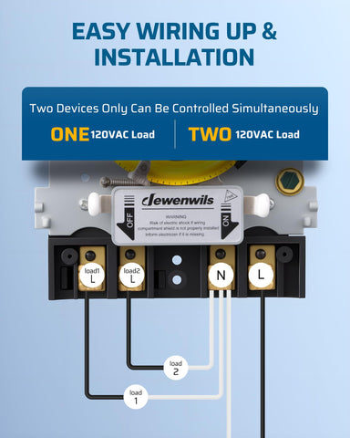 DEWENWILS ETL-listed timer for safe, certified operation