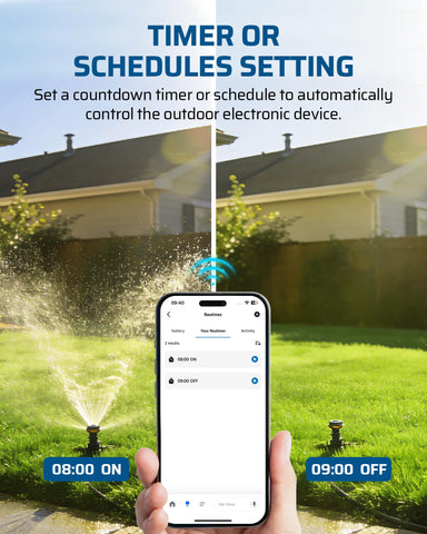 DEWENWILS Matter smart timer outdoor enclosure weatherproof housing.