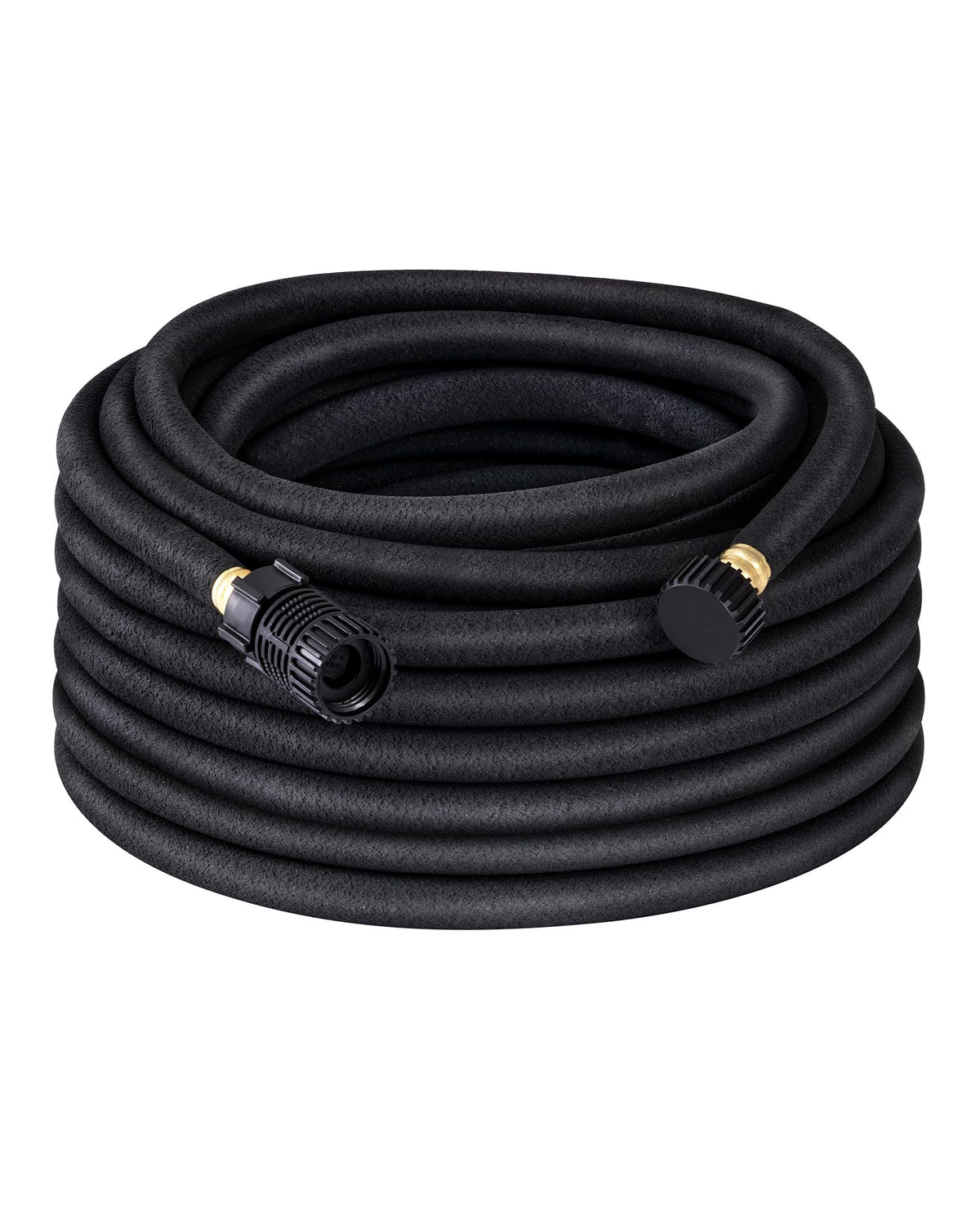 DEWENWILS soaker hose 75ft coils neatly for even root watering across vegetable beds
