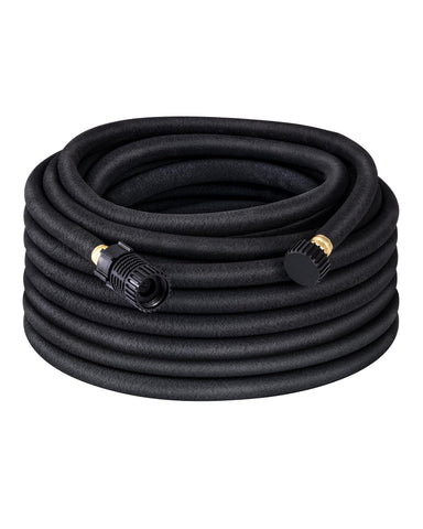 DEWENWILS soaker hose 75ft coils neatly for even root watering across vegetable beds