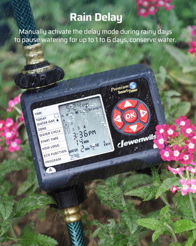 Rain Delay mode preventing overwatering during unexpected showers