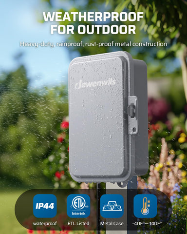 DEWENWILS tamper-resistant latch keeps wiring secure
