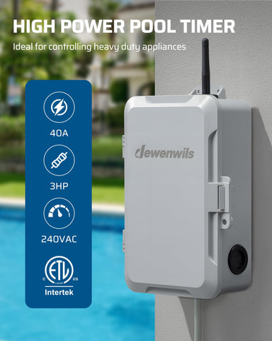 DEWENWILS timer showing remote control via apps and voice assistants
