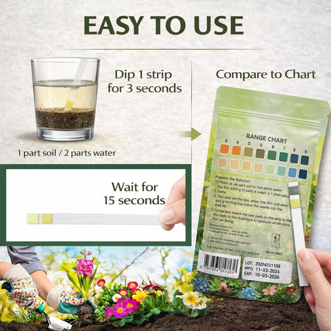 Dewilde garden testing setup supports lawns and beds with easy soil checks.