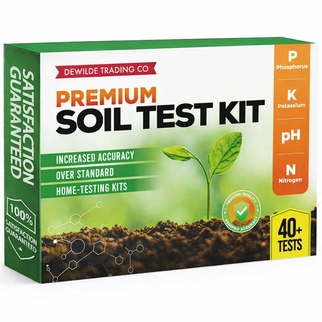 Dewilde Premium Soil Test Kit 40-Tests shows quick soil insights for lawns and gardens