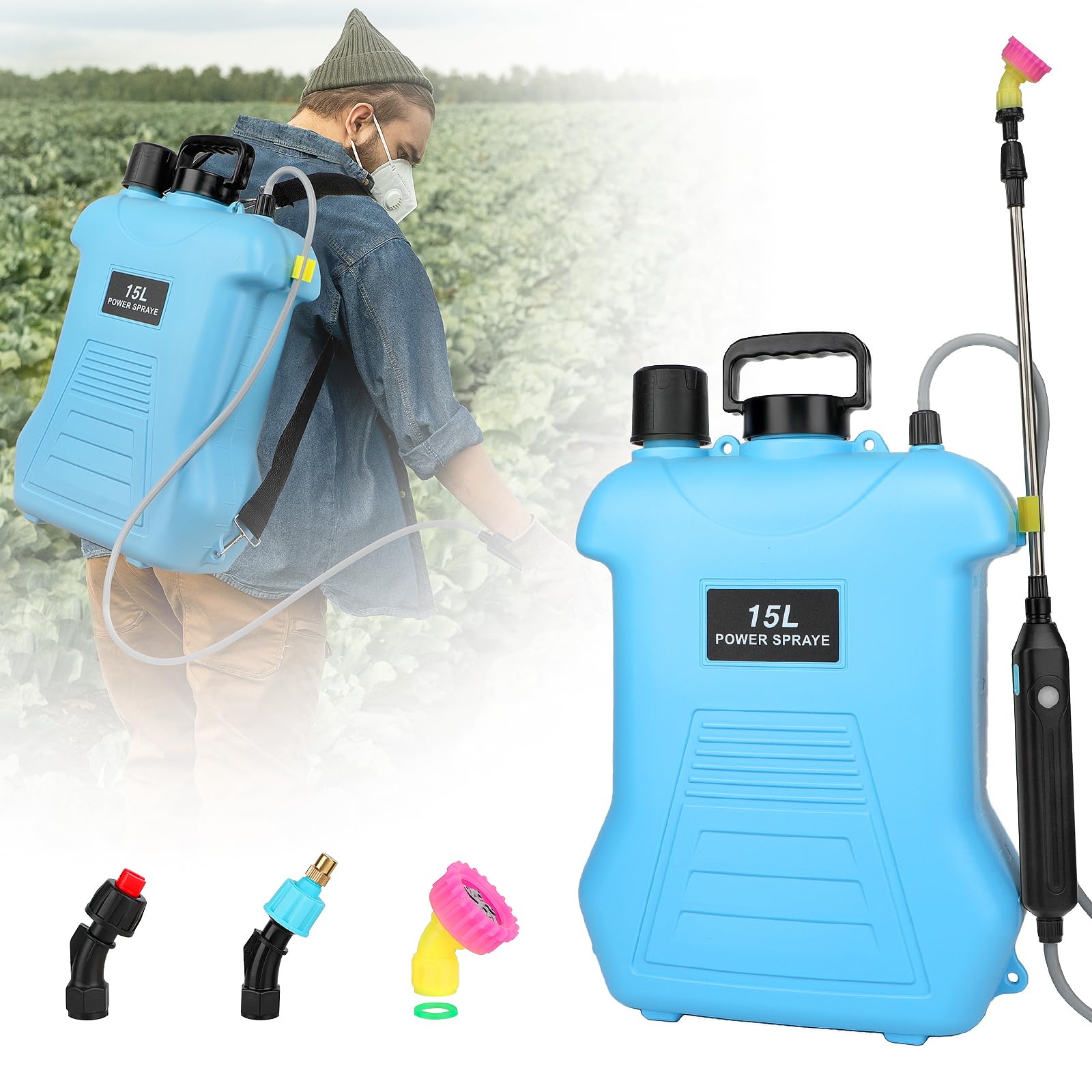 Dewoterea 4-Gallon Sprayer with electric operation for effortless lawn care