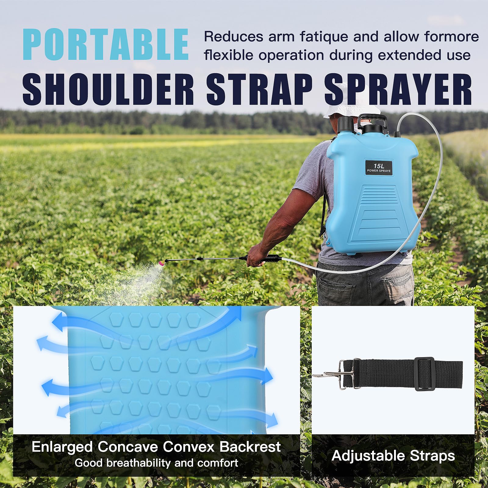 Dewoterea sprayer USB rechargeable handle for on-site power