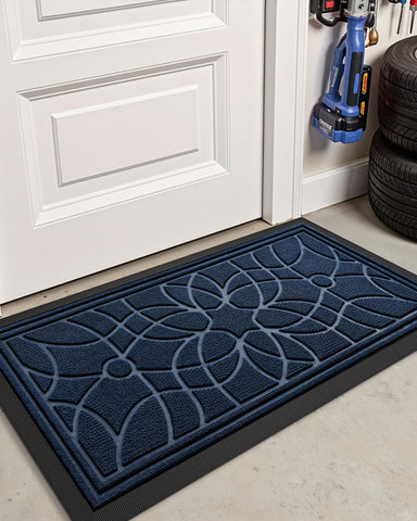DEXI 4x2 blue mat adds durable style to thresholds