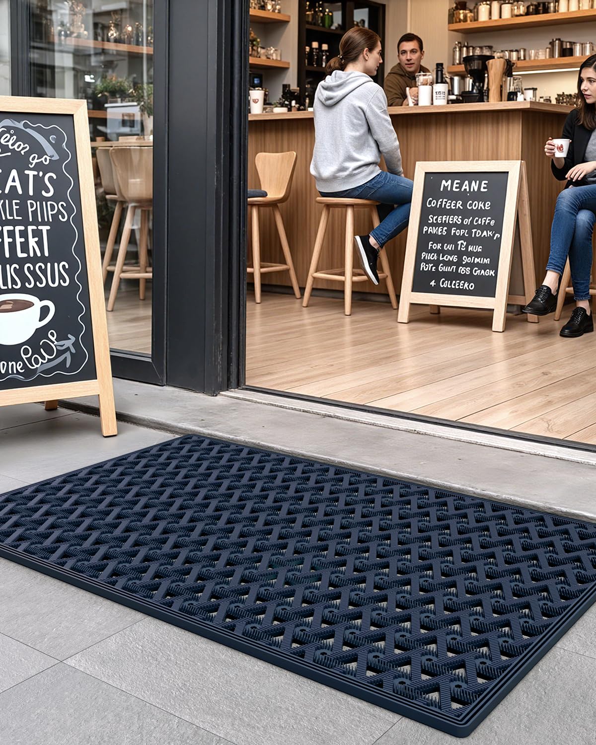 DEXI all-weather front-door mat ready for heat and cold