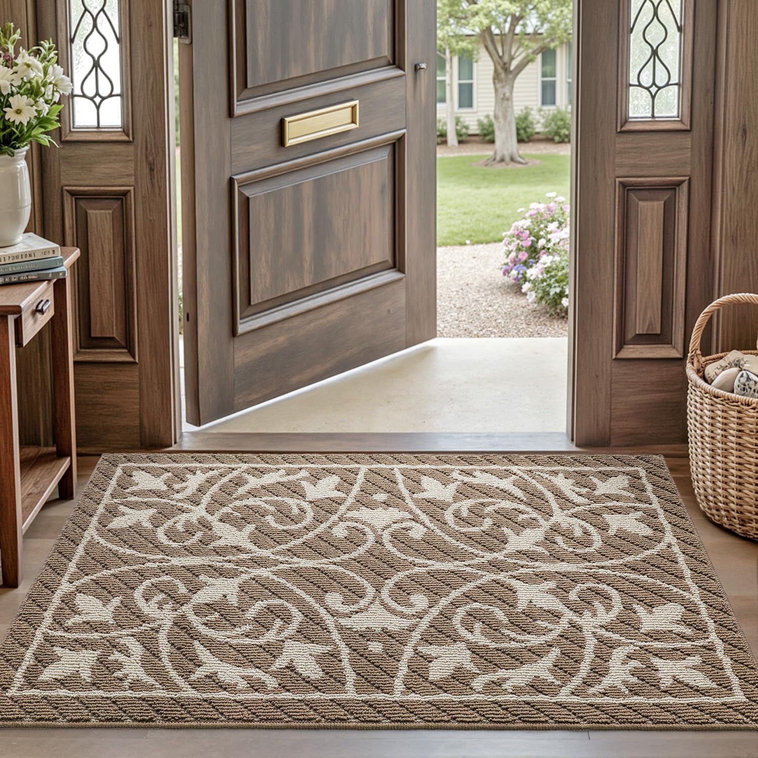 DEXI door mat close-up texture shows durable fibers that trap dirt