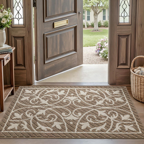 DEXI door mat close-up texture shows durable fibers that trap dirt