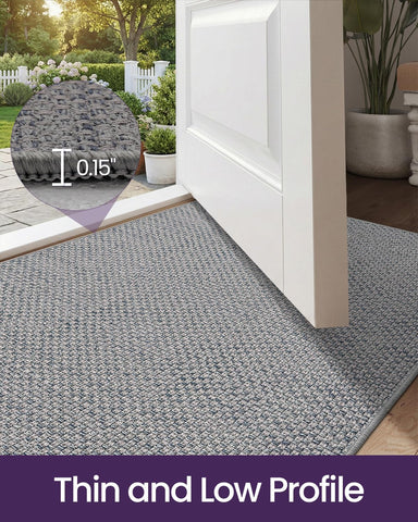DEXI non-slip rubber backing prevents slips on slick floors.