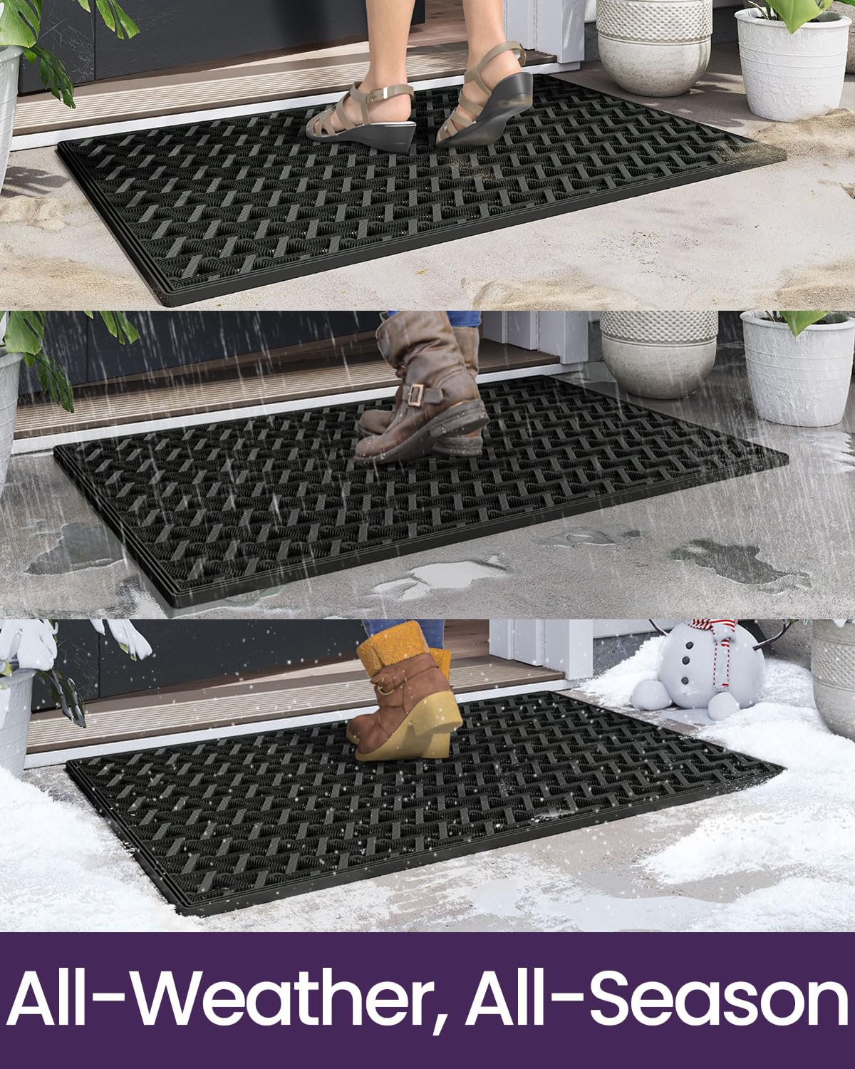 DEXI drain-hole design prevents pooling, keeps floors dry.