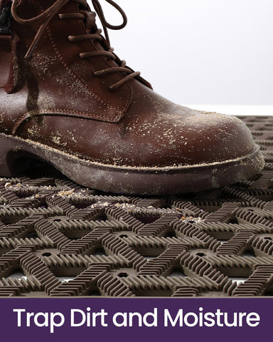 DEXI triangle drain holes prevent pooling for safer, drier floors.