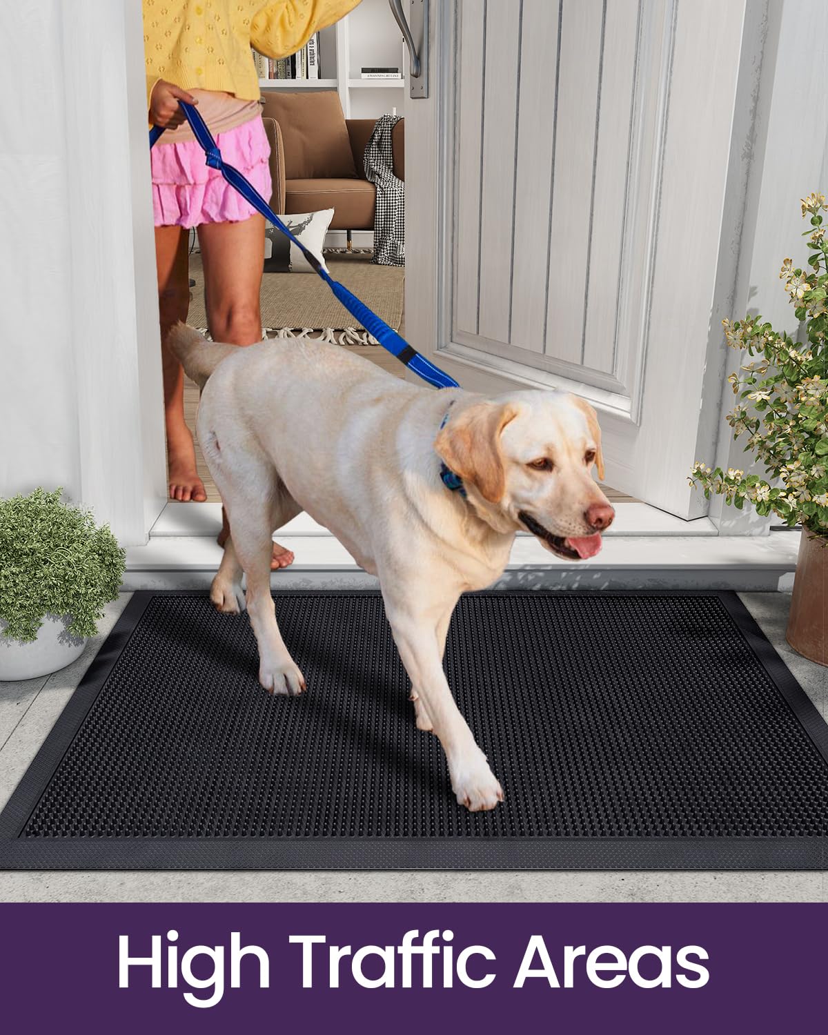 DEXI low-profile mat fits under most exterior doors