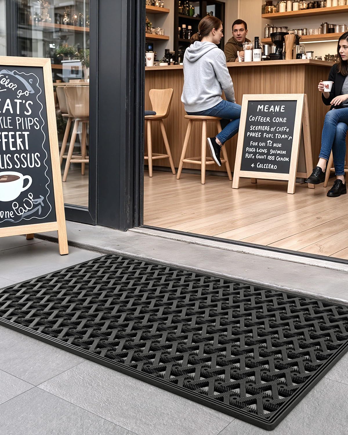 DEXI front door mat all weather use endures sun and snow