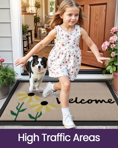 DEXI bee and flower design adds decorative curb appeal to entryways.