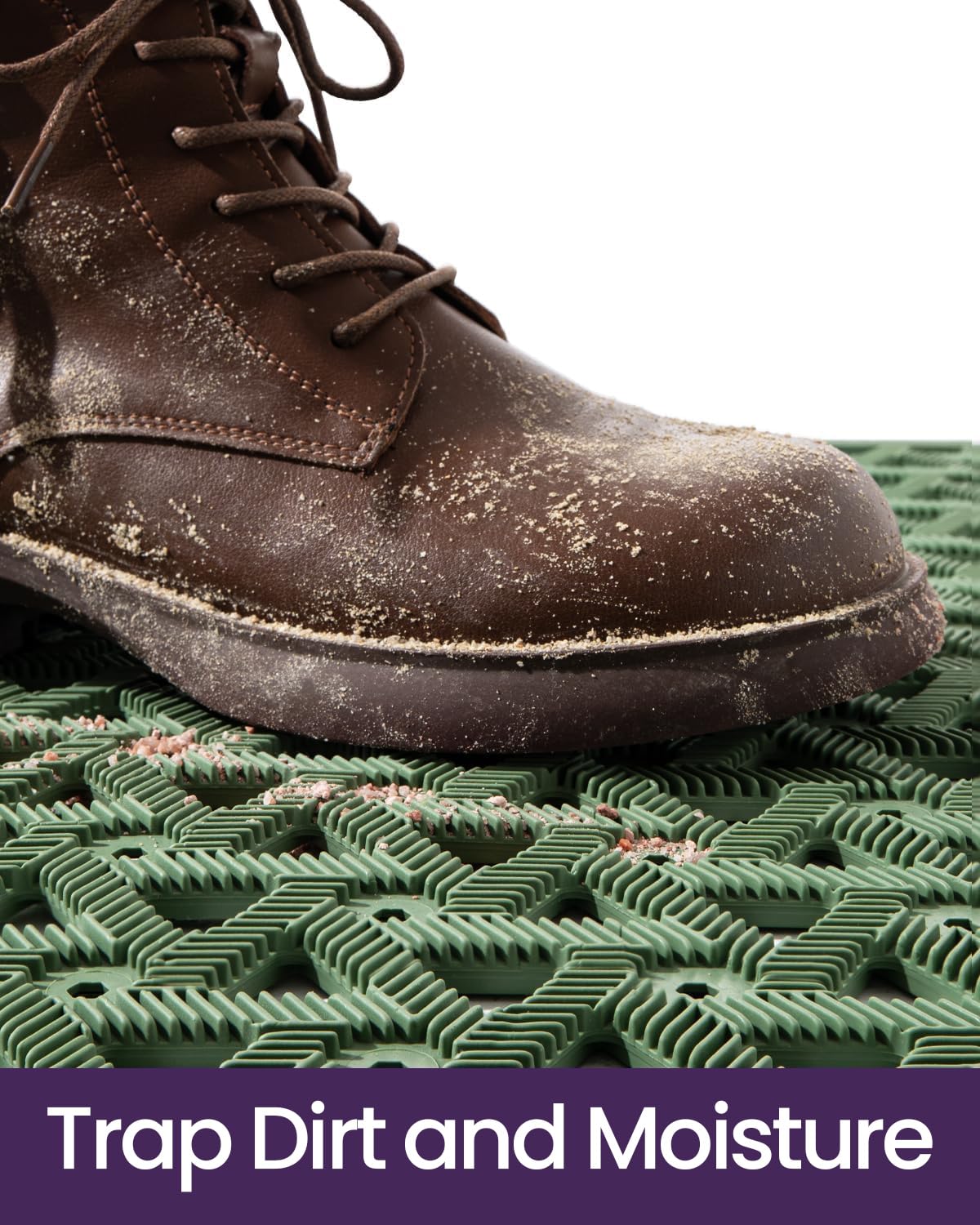 DEXI drain holes and triangle design prevent pooling and puddles.