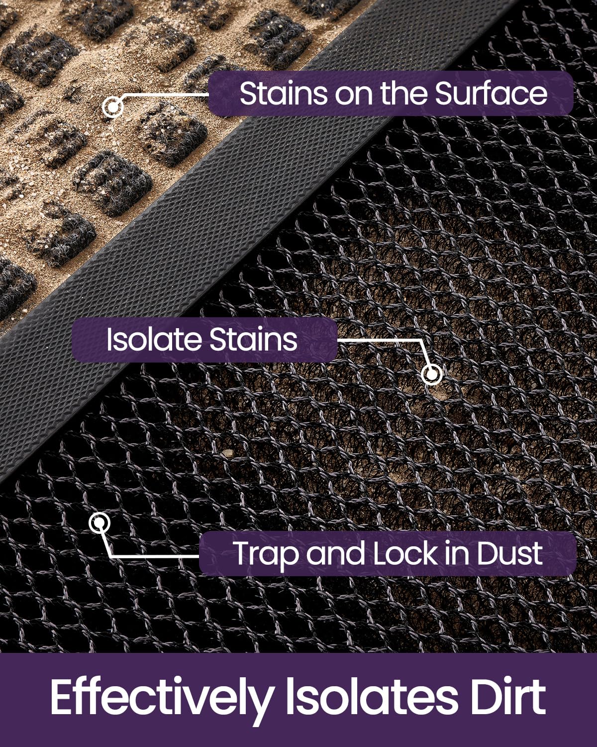 DEXI front door mat easy-clean design for quick maintenance