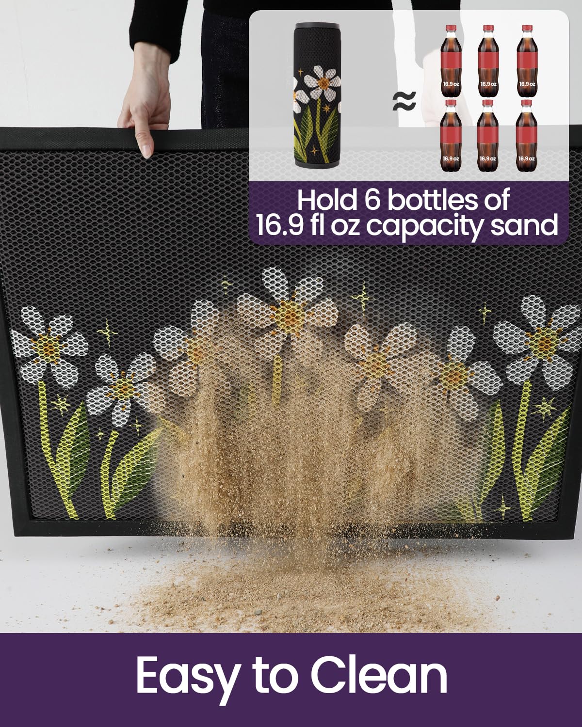 Easy to shake out and rinse for quick cleaning.