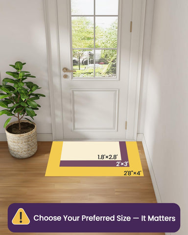 DEXI door mat with non-slip backing helps prevent slips on dry floors