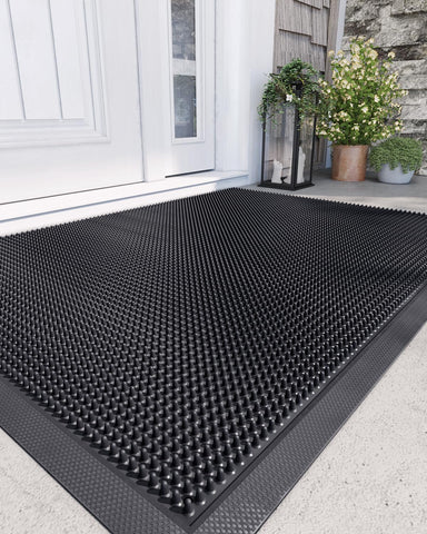 DEXI front door mat 36x48 for outdoor entry with rugged rubber