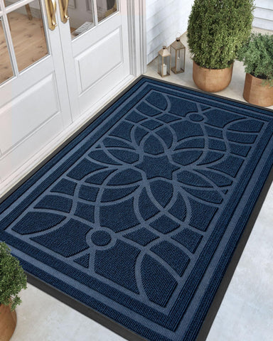 DEXI front door mat at outside entrance traps dirt to keep entry clean