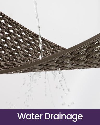 DEXI waterproof, durable mat withstands wet weather and rough outdoor use.