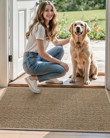 DEXI high-traffic entry mat complements home decor