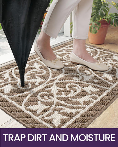 DEXI indoor-outdoor entry mat suits versatile entrances and stays tidy.