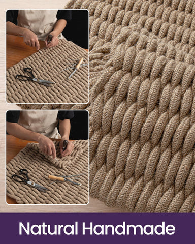 DEXI jute door mat durable for high-traffic entryways and everyday use