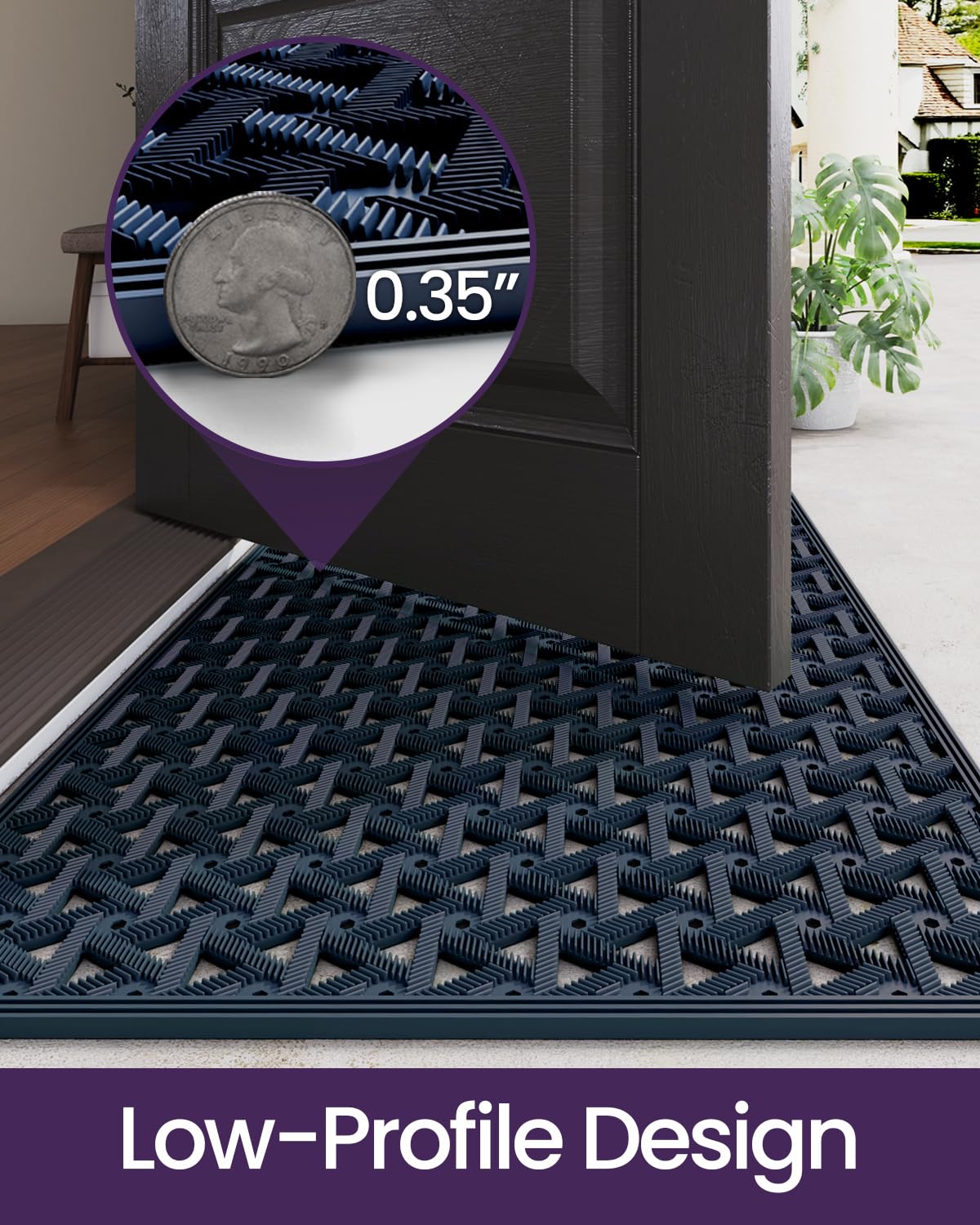 DEXI mud-scraper entrance mat helps remove dirt before entering