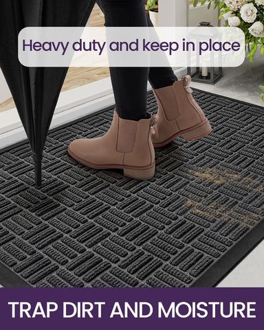 DEXI non-slip edges stable mat stays put in all weather.
