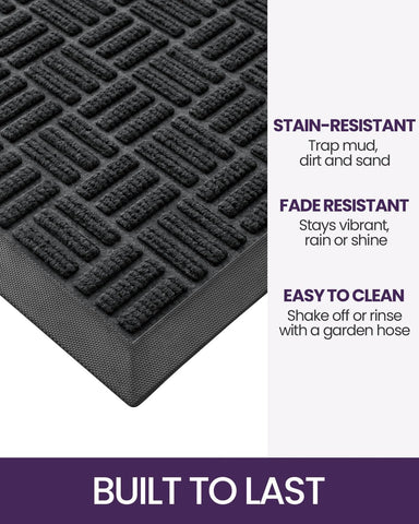 DEXI polypropylene surface with grooves traps dirt and moisture before it enters.