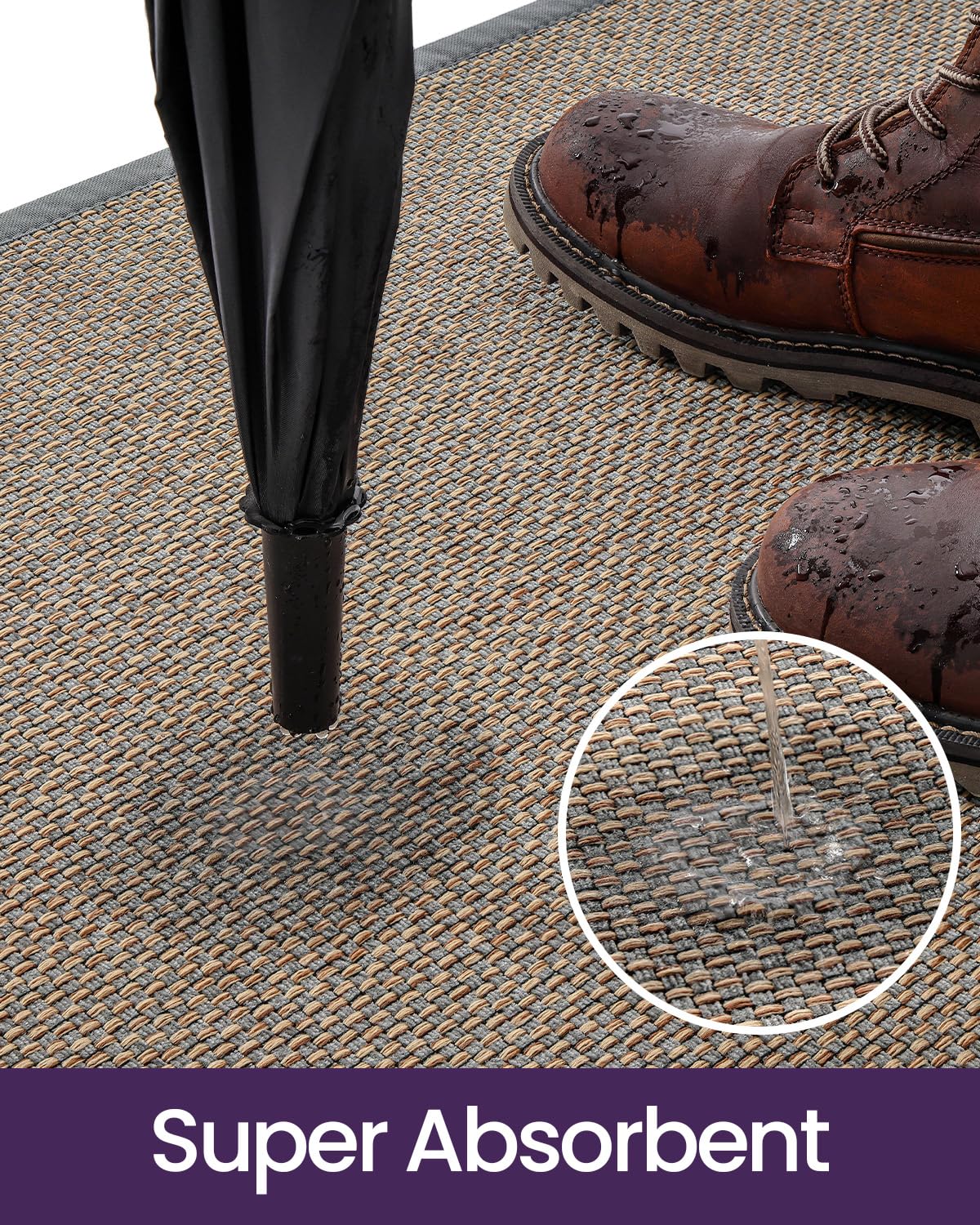 DEXI Durable Rubber Edge resists water accumulation and wear