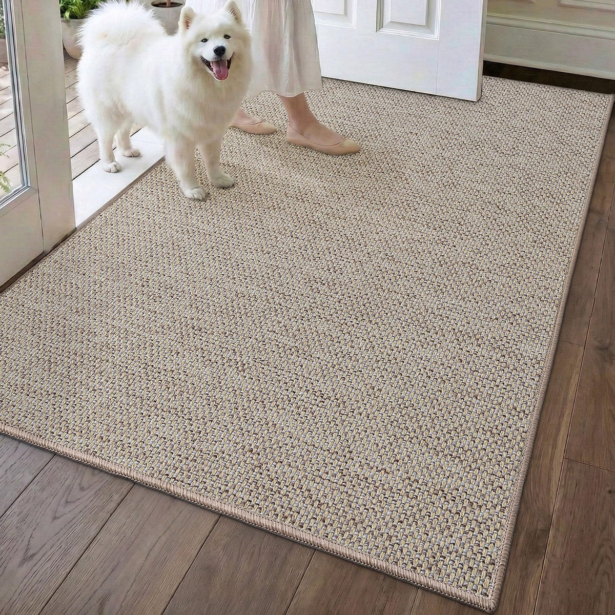 Dexi Ultra Thin Door Mat close-up weave traps dirt and moisture.