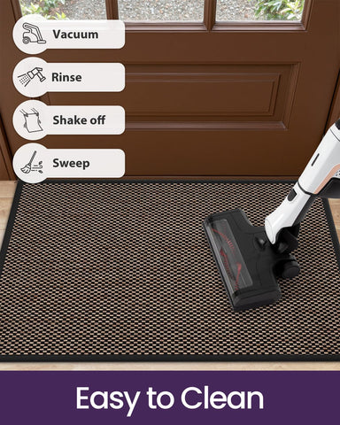 DEXI mat low-profile design fits under most doors.