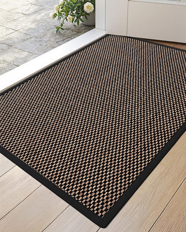 DEXI Ultra Thin entryway mat front view highlighting dirt-trapping surface.