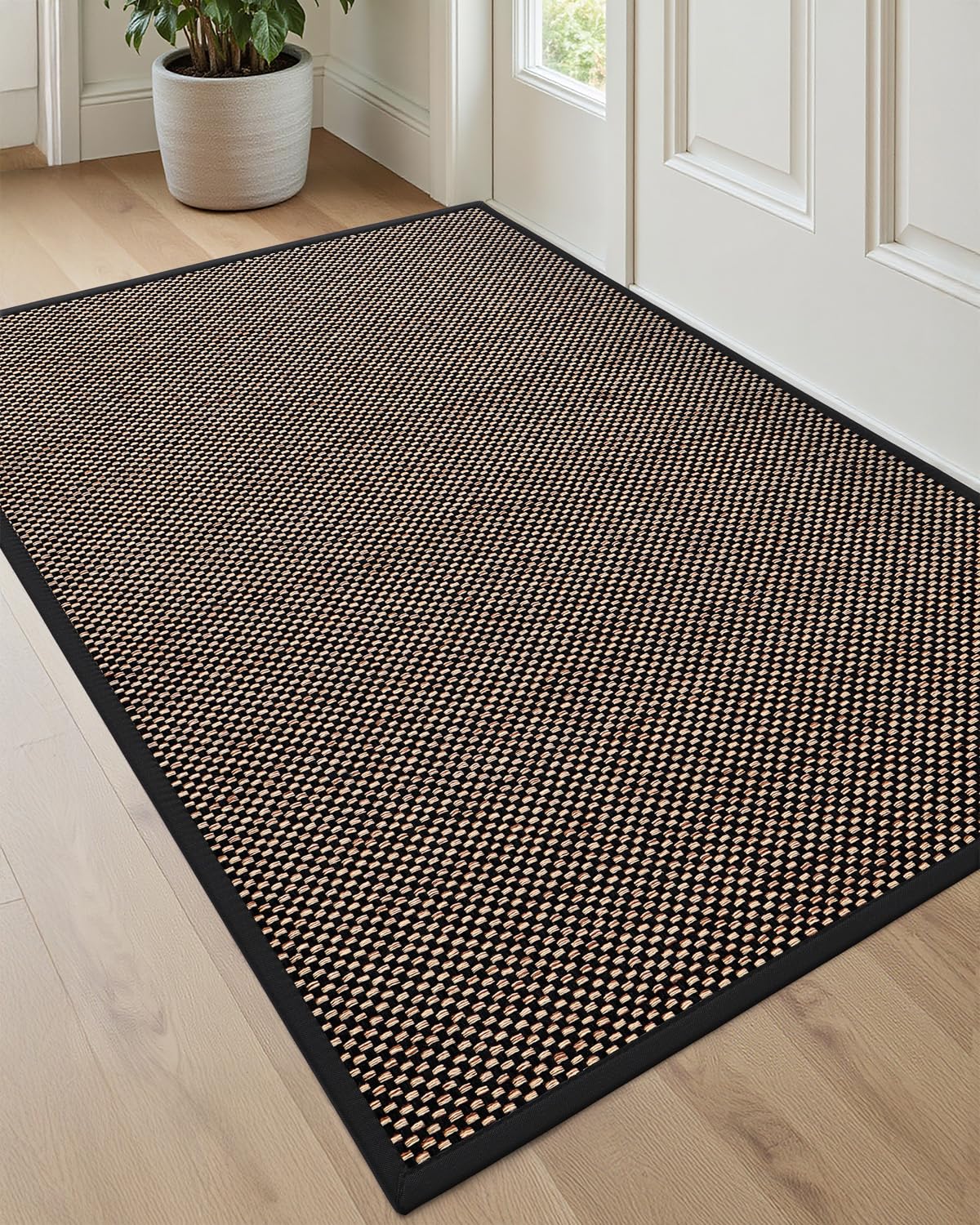 DEXI ultra-thin entryway doormat top texture traps dirt at the doorway