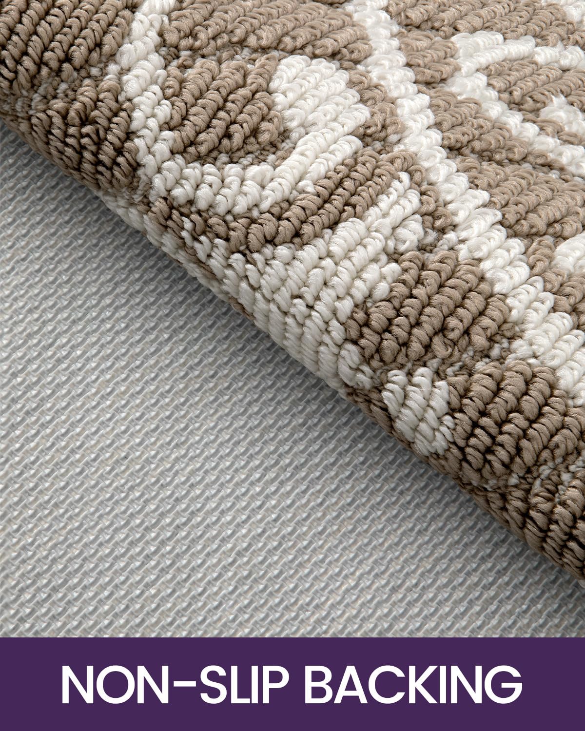 DEXI brown welcome mat adds warmth while trapping dirt.