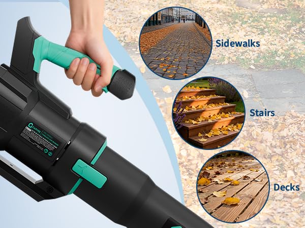 DEXSO compact design reduces fatigue during yard cleanup.