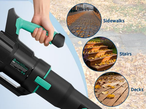 DEXSO compact design reduces fatigue during yard cleanup.