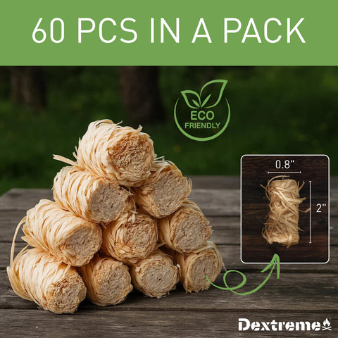 Visible 6–10 inch flame from a single Dextreme Fire Starter, showing long burn potential.