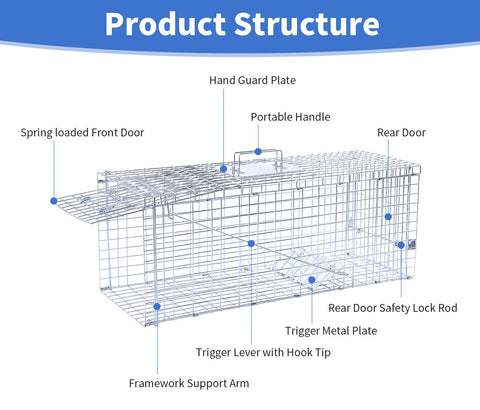 Dexyla portable handle enables easy transport from yard to trap site.