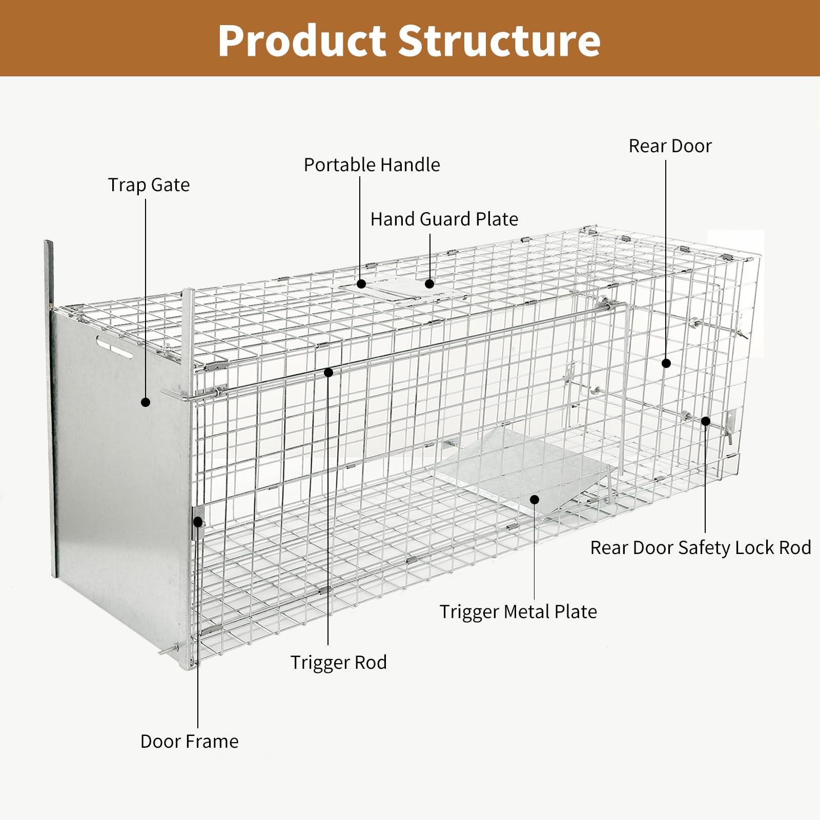 Dexyla trap release gate detail for safe, simple animal release